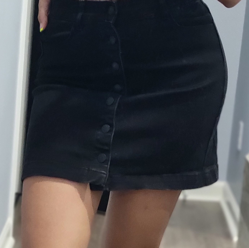 Black Jean skirt